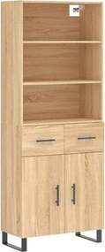 vidaXL Dulap înalt, stejar sonoma, 69,5x34x180 cm, lemn compozit