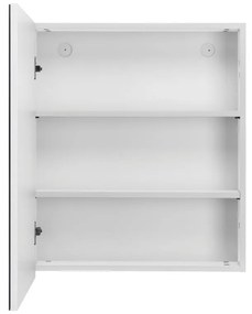 Dulap de baie alb cu oglindă de perete Støraa Wisla, 60 x 70 cm