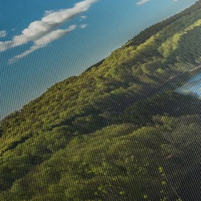 Tablou - Lac montan (cu ceas) (90x30 cm)
