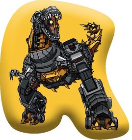 Transformers Yellow pernă decorativă 40x37 cm Catifea