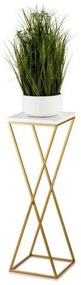 Suport pentru flori LOFT 70x24 cm auriu/alb