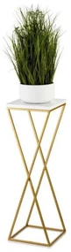 Suport pentru flori LOFT 70x24 cm auriu/alb