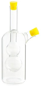 Recipient pentru oțet și ulei 2in1 Luigi Ferrero FR-6051, 20 cm, închidere ermetică, sticlă, galben