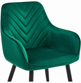 Scaun de masa NANA VELVET, verde inchis