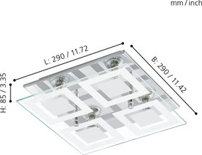 Eglo 94226 - LED Plafoniera ALMANA 4xGU10-LED/3W/230V
