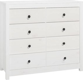 vidaXL Dulap lateral, alb, 100x40x90 cm, lemn masiv de pin