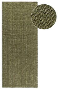 Covor tip traversă kaki din iută 80x200 cm Bouclé – Hanse Home