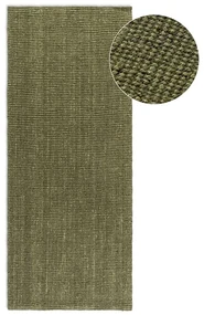 Covor tip traversă kaki din iută 80x200 cm Bouclé – Hanse Home