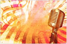 Tablou - Microfon retro (90x60 cm)