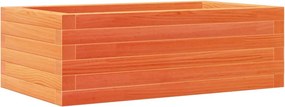 vidaXL Jardinieră de grădină, maro ceruit, 70x40x23 cm, lemn masiv pin