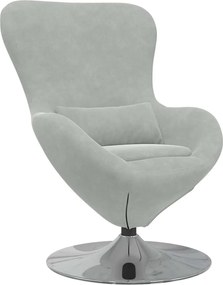 vidaXL Fotoliu ou Gri deschis Catifea