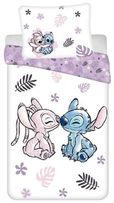 Lenjerie de pat pentru copii din bumbac pentru pat de o persoană 140x200 cm Lilo and Stitch – Jerry Fabrics
