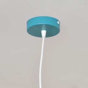 Lustră pe cablu pentru copii STARS 1xE27/15W/230V turcoaz/alb