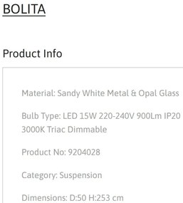 Pendul LED design circular BOLITA diametru-50cm, NVL-9204028