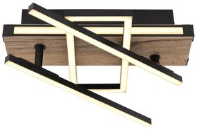 Plafoniera LED design indistrial Colli negru 68x46cm