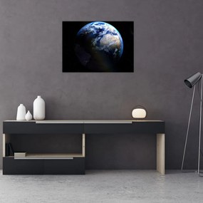 Tablou pe sticlă planetei Pământul (70x50 cm)