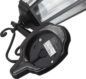 Lampă clasică de perete neagră cu cupru IP44 - Havana