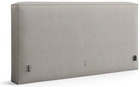 Tăblie de pat gri deschis tapițată 249x100 cm Olivia – Micadoni