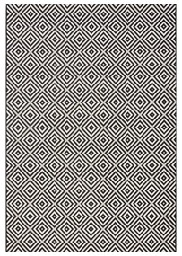 Traversă de exterior NORTHRUGS Karo, 80 x 150 cm, negru-alb