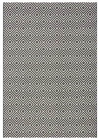 Covor de exterior NORTHRUGS Karo, 140 x 200 cm, negru-alb