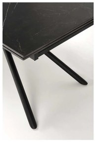 Masă de bucătărie Adorno, marmură neagră / negru