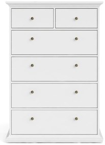 Comodă albă înaltă 96x140 cm Paris – Tvilum