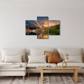 Tablou - Oglindirea în lacul montan (90x60 cm)