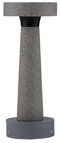 Stalp LED din ciment pentru exterior IP65 Cram Gray H-30cm