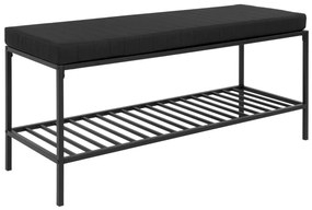 Vita bench, negru, cu picioare negre, 100x36x48,5 cm