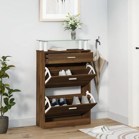 vidaXL Pantofar, stejar maro, 63x24x104 cm, lemn prelucrat