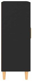 Servanta, negru, 69,5x34x90 cm, lemn compozit Negru, 1