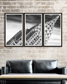 Tablou 3 piese Framed Art Chrysler Building Detail Triptych