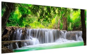 Tablou - cascada din Kanchanaburi, Thailanda (120x50 cm)