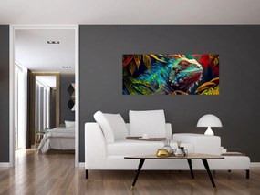Tablou - Iguana colorată (120x50 cm)