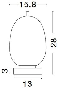 Veioza/Lampa de masa design decorativ LATO