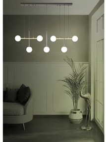 Lustră pe cablu Eglo 390178 PAZ 7xE14/40W/230V auriu/negru