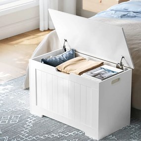 Vasagle Cufăr de depozitare GRETA, 76x48x40 cm, alb