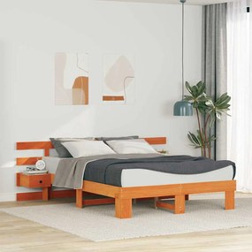 vidaXL Cadru de pat cu sertar Maro 140 x 200 cm