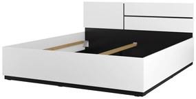 Pat matrimonial 180 cm Crossroad S32 (alb + negru). 1118239