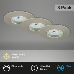 SET 3x corp de iluminat LED dimabil pentru baie LED/5,5W/230V IP23 Briloner 7231-032