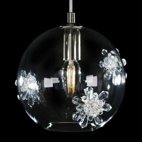 Lustra LUX decorativ fulgi de zapada din cristal SNOWFLAKE 02B