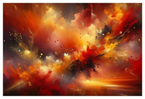 Tablou explozie de energie roșie