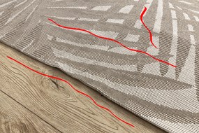 Covor sisal Floorlux 20504 Frunze şampanie si gri Junglă - SECUNDAR-COTATI PRODUSUL