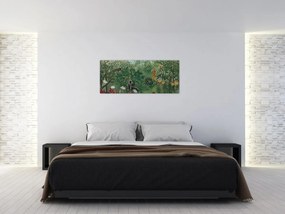 Tablou - Henri Rousseau, Tropical Forest with Monkeys, reproducere (120x50 cm)