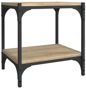 vidaXL Comodă TV, stejar sonoma, 40x33x41 cm, lemn prelucrat și oțel