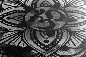 Tablou Mandala sănătății în design alb-negru