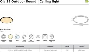 Plafoniera Ultra-slim LED pentru exterior IP54 Oja 29