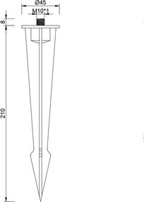 Accesoriu, Tarus 21cm pentru Lampa decorativa de exterior AVORIAZ, FLAME
