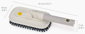 Perie pentru faianta si gresie Joseph Joseph CleanTech 6500022, 31 cm, Orificiu de agatat, Gri/Galben