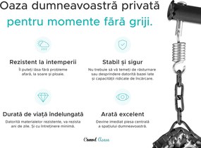 Scaun suspendat alb KOKON fara suport, perna alb-gri